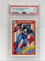 1990 Marvel Universe Captain American #1 PSA 9