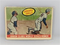 1959 Topps Aaron Clubs World Series Homer *Crease