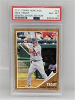 2011 Heritage Mike Trout RC #44 PSA 8