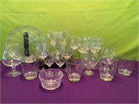 Assorted Clear Drinking Glasses Some Marked France