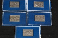Franklin Mint 5 Bicentennial Medals Lot
