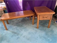 Matching Wood Coffee Table / Side Table