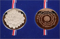 Franklin Mint Bicenten Medals Sterling & Bronze