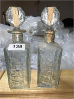 2 Walkers license plate decanters
