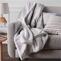 Amazon Basics Soft Micromink Sherpa Blanket - Thry