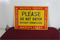 Vintage Master Feeds Sign