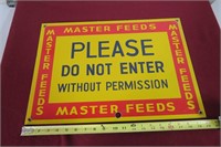 Vintage Master Feeds Sign