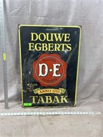 Original Porcelain Douwe Egbert Sign, 18"x26"