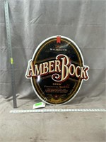 Aluminum Michelob Amber Bock Beer Sign, 24"x26"
