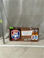 Aluminum Heileman Old Style Beer Sign, 24"x12"