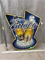 Aluminum Michelob Golden Draft Light Beer Sign, 24