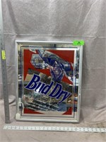 Bud Dry Beer Mirror Sign, 17"x21"