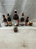 (6) Collectible Beer Glass Bottles - Schlitz, Budw