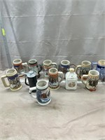 Large Lot of Budweiser Steins (9) & (3) Other Stei