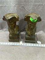(2) Cast Aluminum Paul Jones Statue Heads