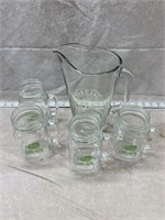 Special Export Glass Pitcher & (4) Bud Light Lime