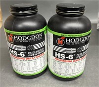 2 - 1lb Cans Hodgdon HS-6 Reloading Powder