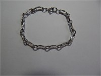 Sterling Silver Marquis Florentine Bracelet
