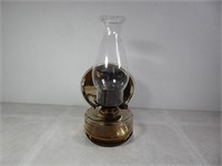 Antique Kerosene Oil Lamp Mercury Glass Reflector