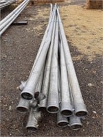 9 Pieces-5" X 30' Smooth Irrigation Pipe w/ Risers