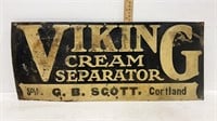 Vintage embossed tin VIKING Cream Separator,