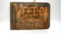 Vintage tin VEEDOL Lubricant advertising sign 20
