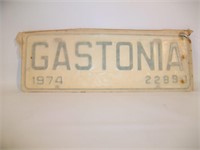 1974 Gastonia Metal License Plate