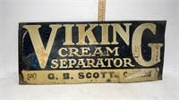 Vintage tin VIKING Cream Seperator Cortland, NE