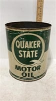 Vintage Quaker State Motor Oil 1 Gallon Tin Can