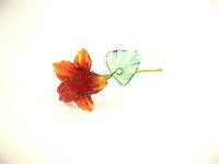 Japanese Glass Flower 10"