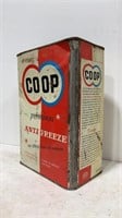 Vintage CO-OP 1 Gallon Tin Can container for