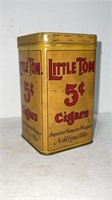 Little Tom 5 cent Cigar Tobacco Tin-approx 5.5