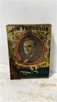 Jim Ferguson Governor of Texas Cigar Tin approx