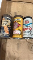 3 Vintage  Repair Kit Cans,
