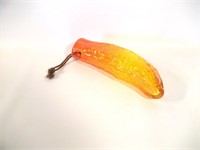 Orange Glass Pepper Decor 7.5"L