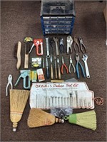 LOT OF TOOLS- PLIERS, WRENCHES, ETC.