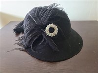 Vintage hat and brooch