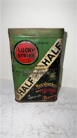 Vintage Lucky Strike Half & Half Tobacco tin