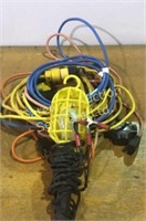 Extension cords and trouble light.