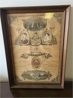 Antique marriage license