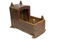 Early Pine Doll Cradle