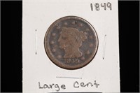 1849 Large Cent Coin US Penny