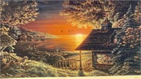 Sunset Retreat Pencil Sign Number by Terry Redlin