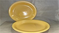 2 Fiesta Yellow Serving Platters