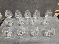 (13) pc Set of Olympic Torch Wine Glasses