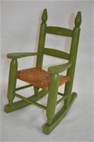 Cane bottom ladder-back doll chair