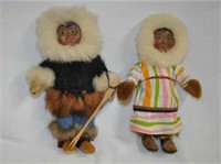 Vtg Eskimo handcrafted 9" dolls
