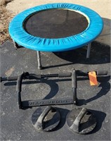 Mini trampoline, work out items