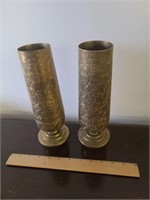 Heavy brass vases