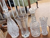 Decanters, vases, glass & crystal
